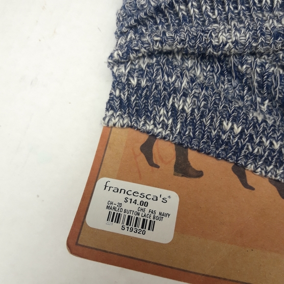 NWT Crocheted Lacy Boot Cuffs Socks Cuff Blue Lace - Picture 5 of 8